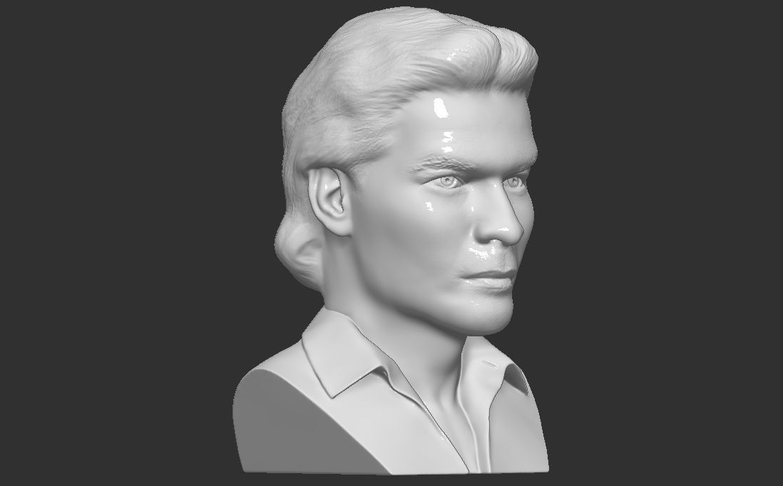 Patrick Swayze bust for 3D printing 3D print model_16