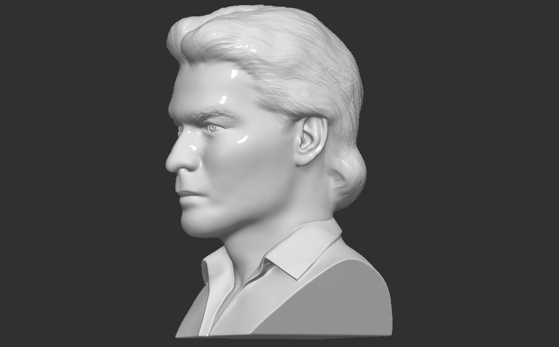 Patrick Swayze bust for 3D printing 3D print model_9