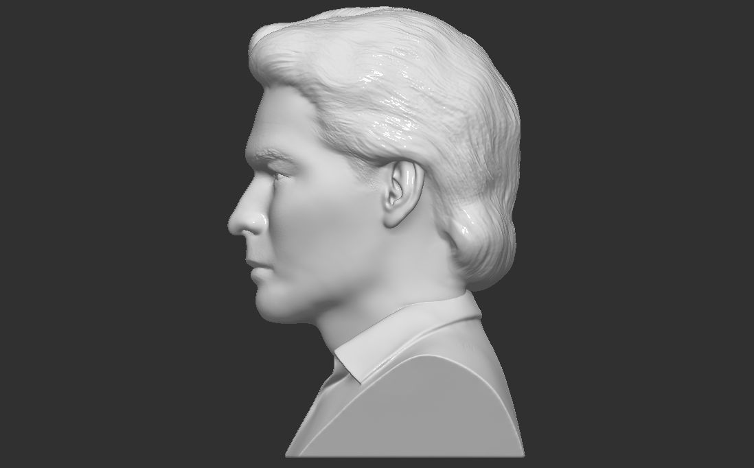 Patrick Swayze bust for 3D printing 3D print model_10