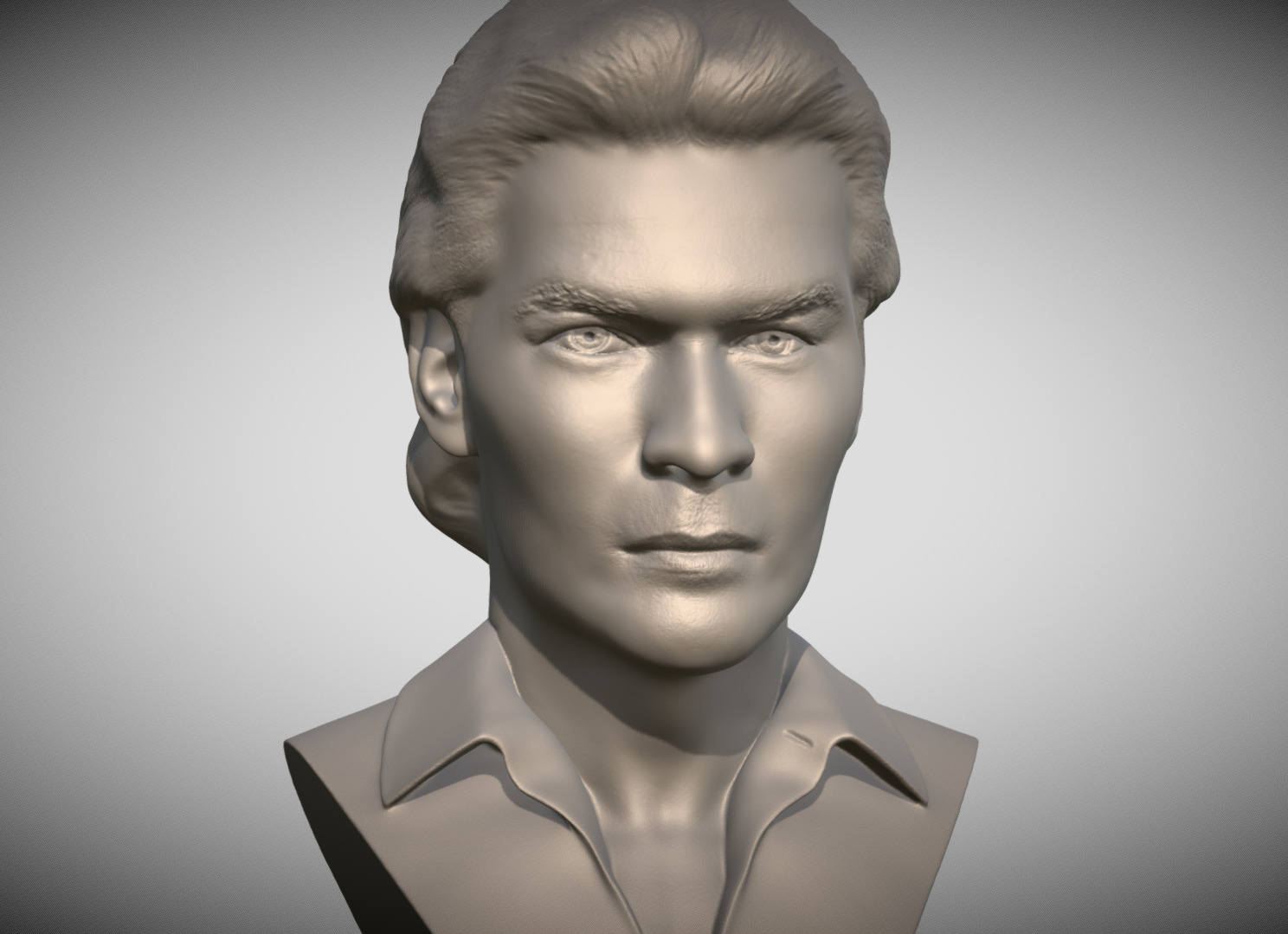 Patrick Swayze bust for 3D printing 3D print model_1