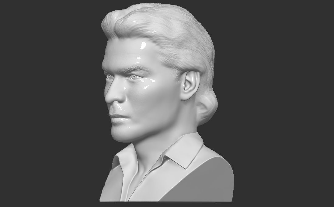 Patrick Swayze bust for 3D printing 3D print model_8