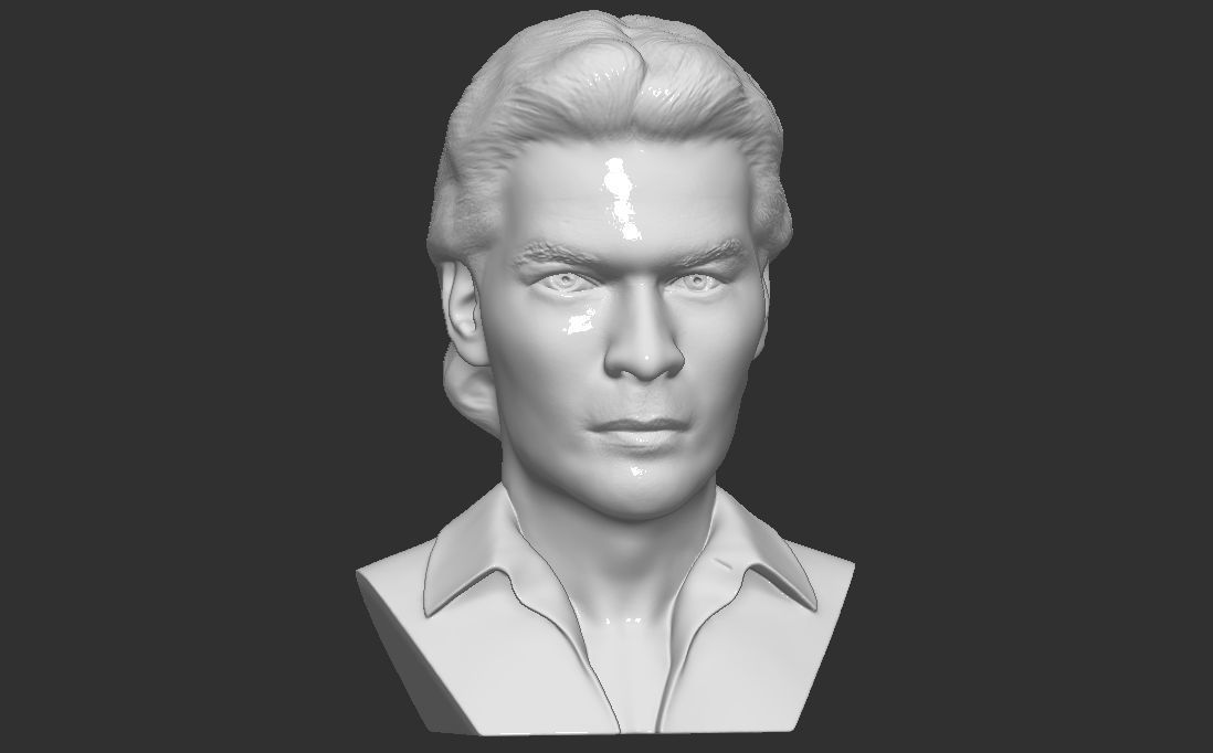 Patrick Swayze bust for 3D printing 3D print model_17