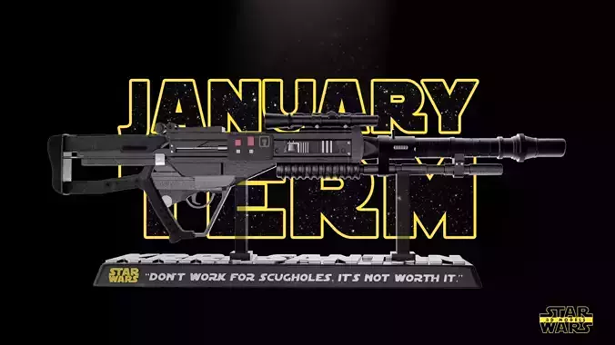 Black Krrsantan Wookie Rifle Star Wars 3D Models