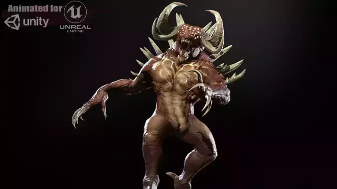 DemonBoss5 Low-poly 3D model