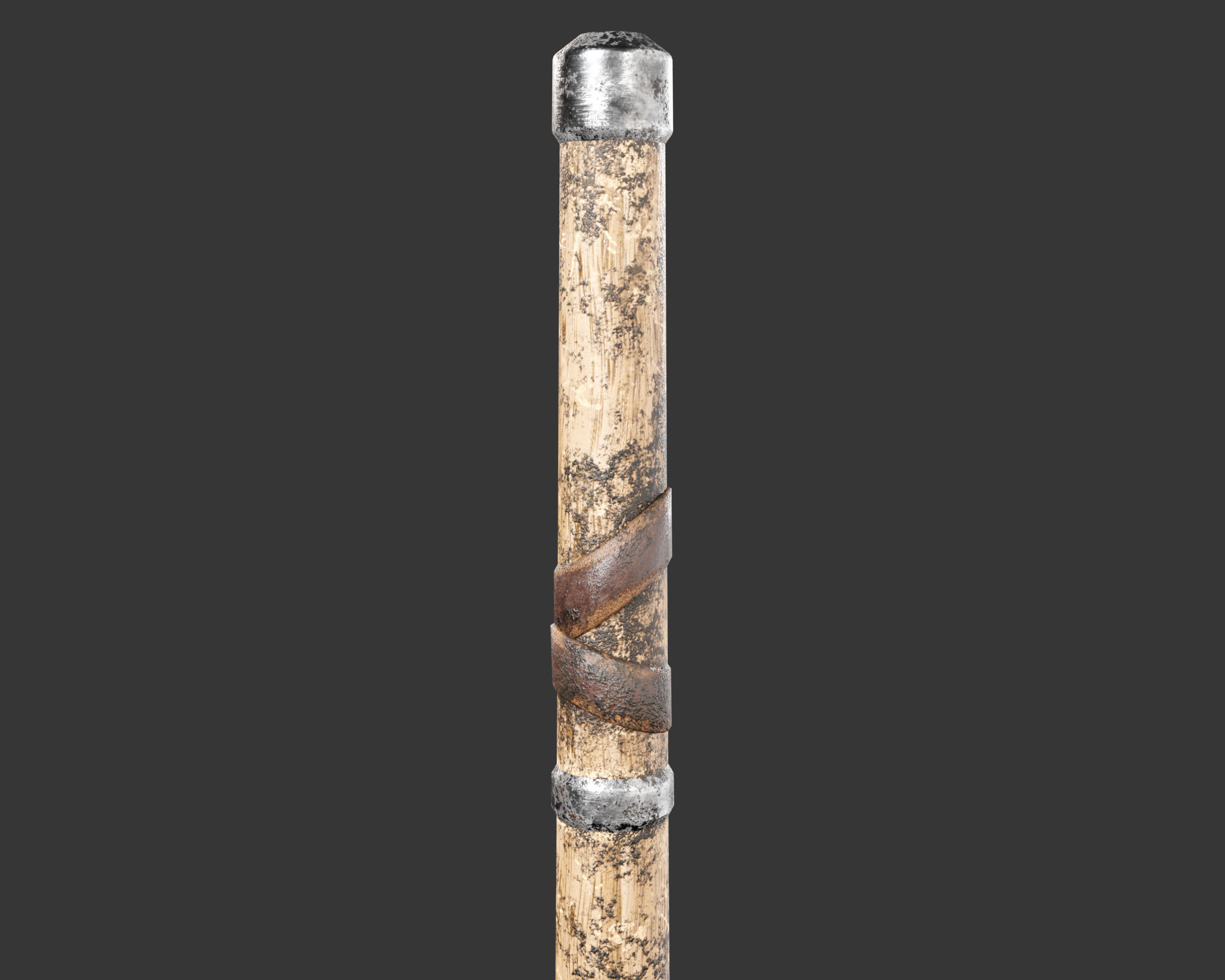 Medieval Knightly Lighting Torch Low-poly 3D model_8