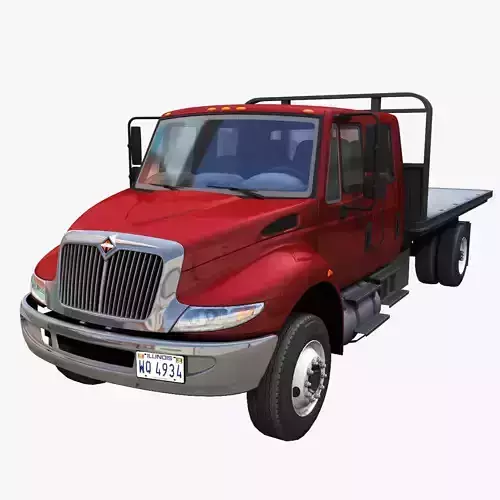 Durastar crewcab flatbed truck Low-poly 3D model