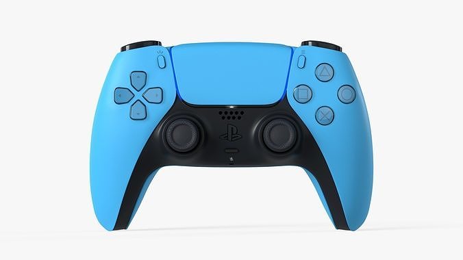Dualsense Starlight Blue Low-poly 3D model