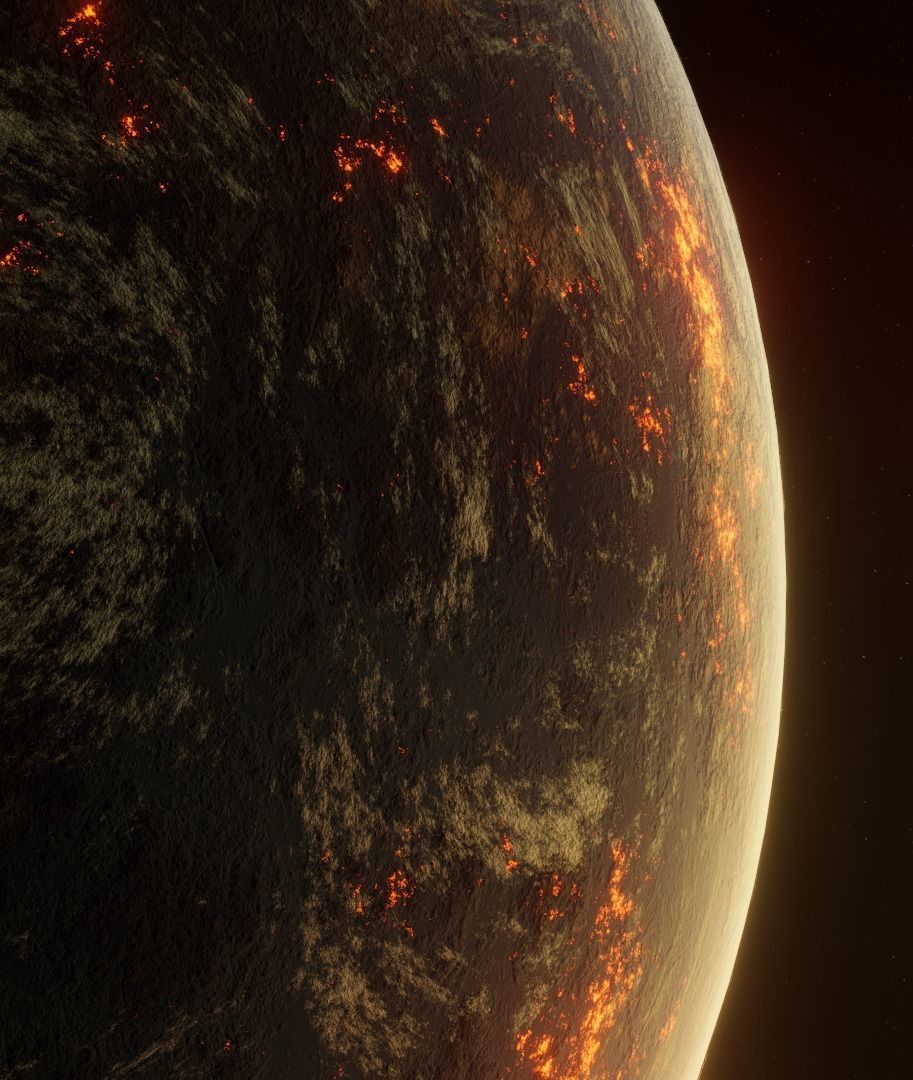 Planet Space Ready to game Low-poly 3D model_9