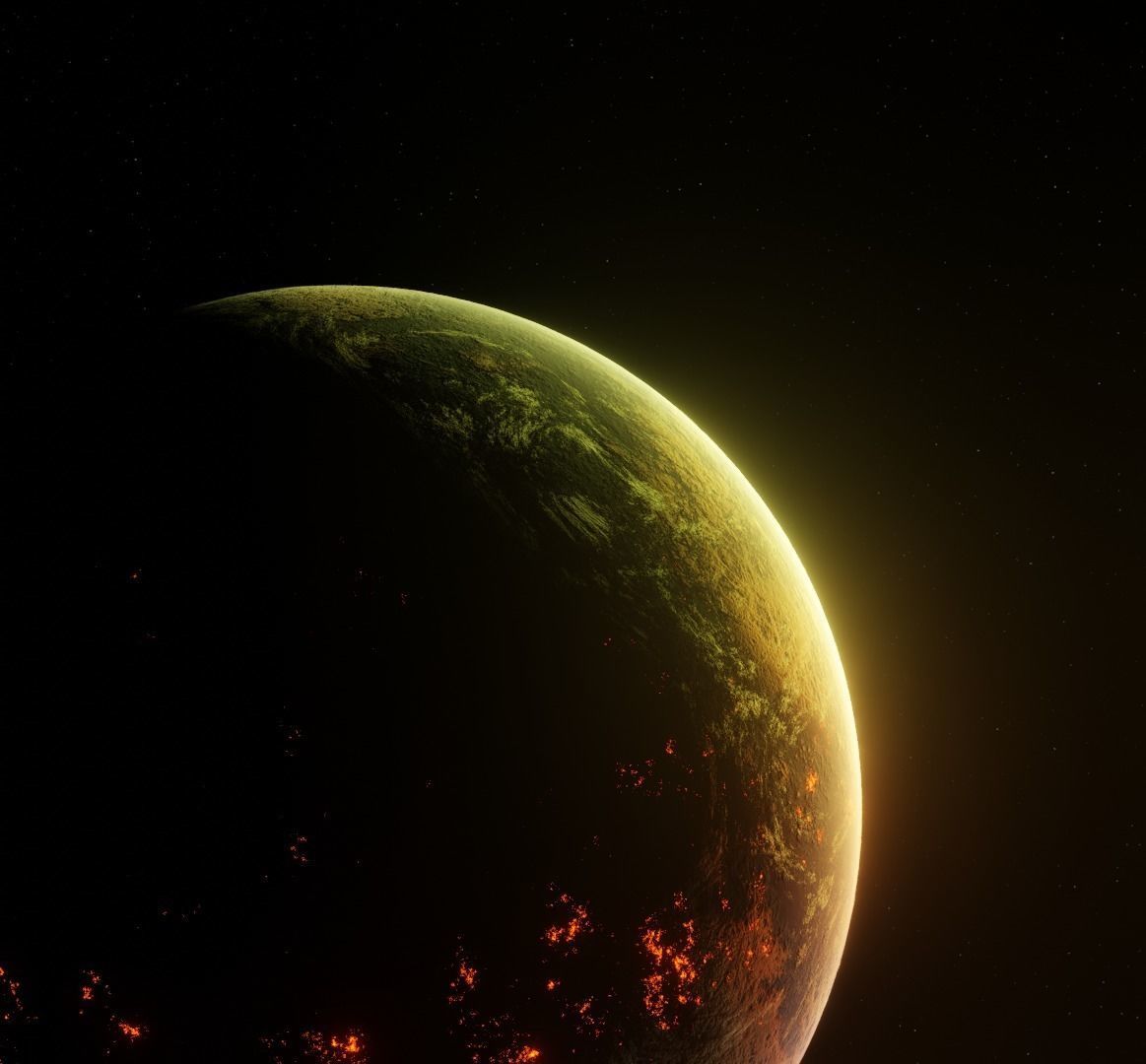 Planet Space Ready to game Low-poly 3D model_5