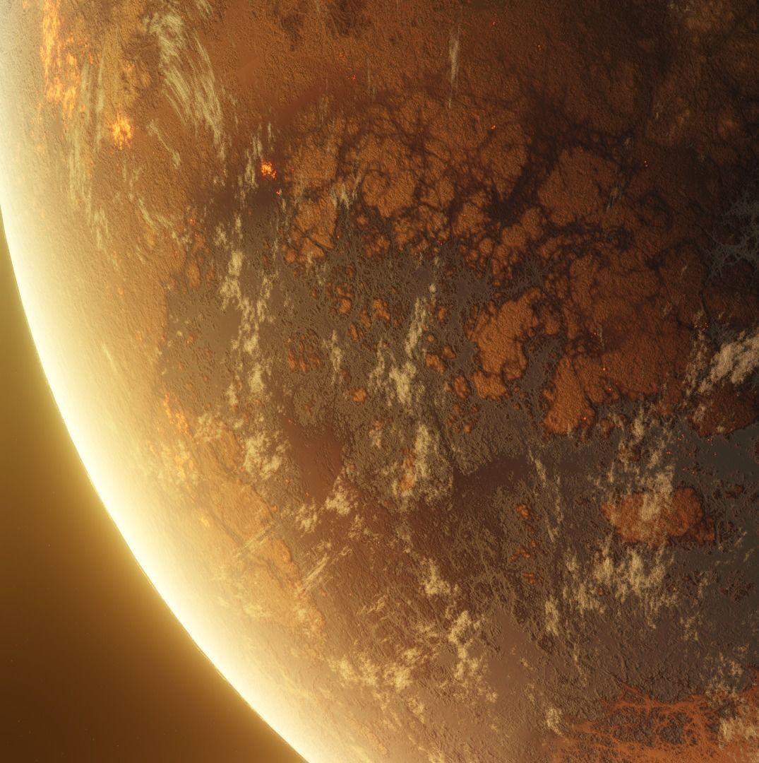 Planet Space Ready to game Low-poly 3D model_3