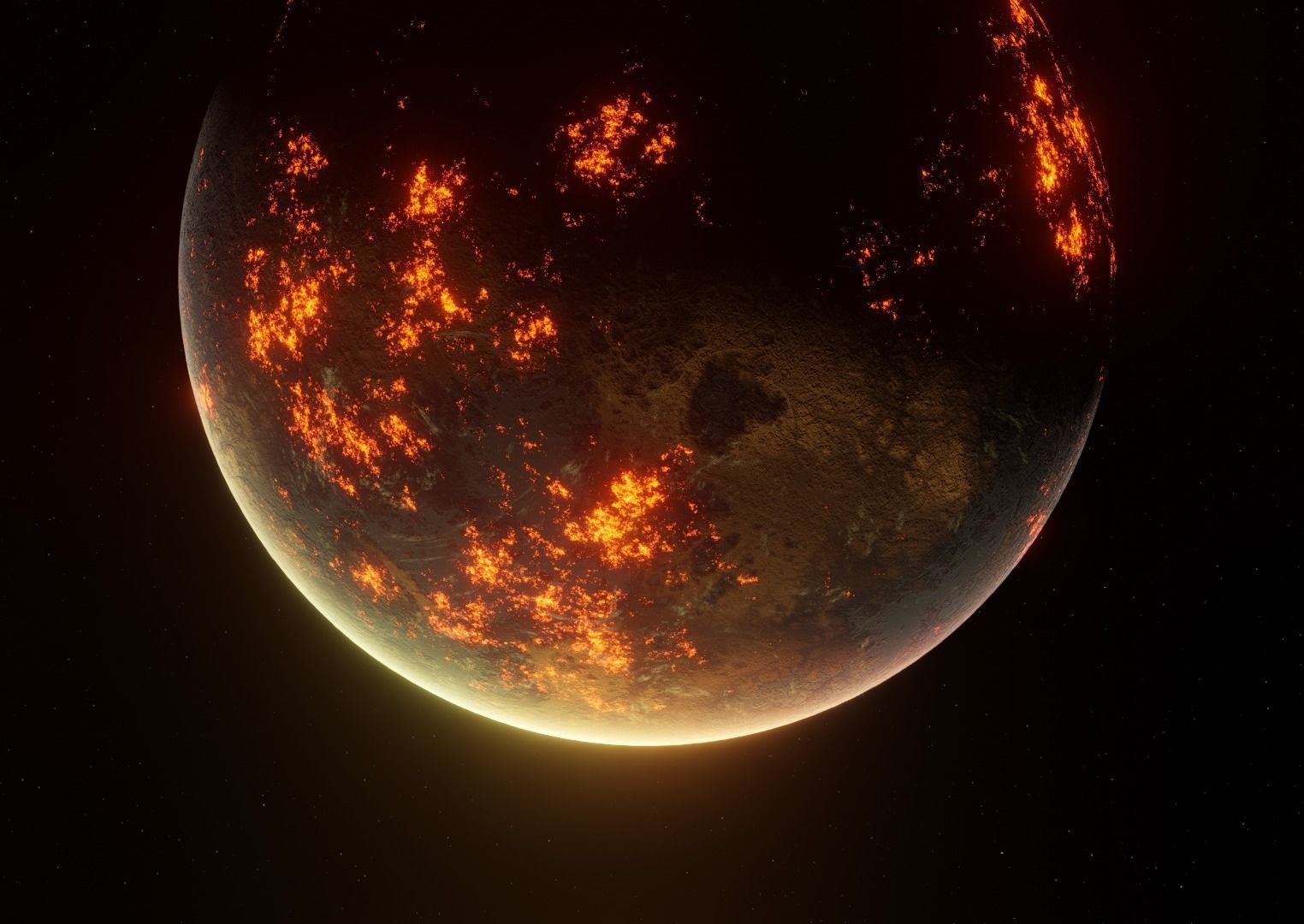 Planet Space Ready to game Low-poly 3D model_8