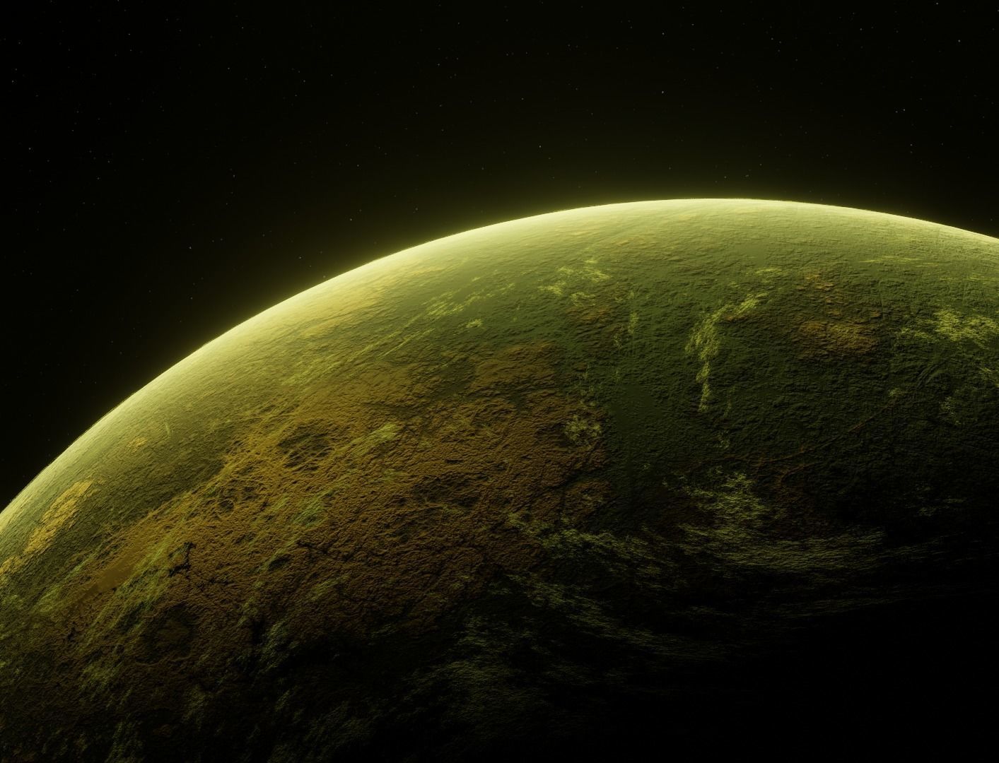 Planet Space Ready to game Low-poly 3D model_6