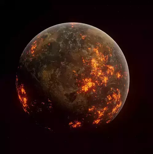 Planet Space Ready to game Low-poly 3D model