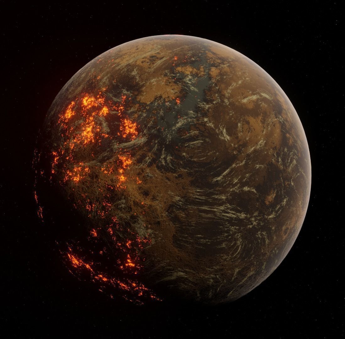 Planet Space Ready to game Low-poly 3D model_14