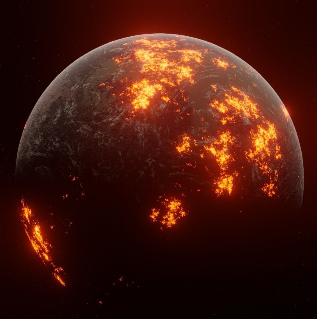 Planet Space Ready to game Low-poly 3D model_12