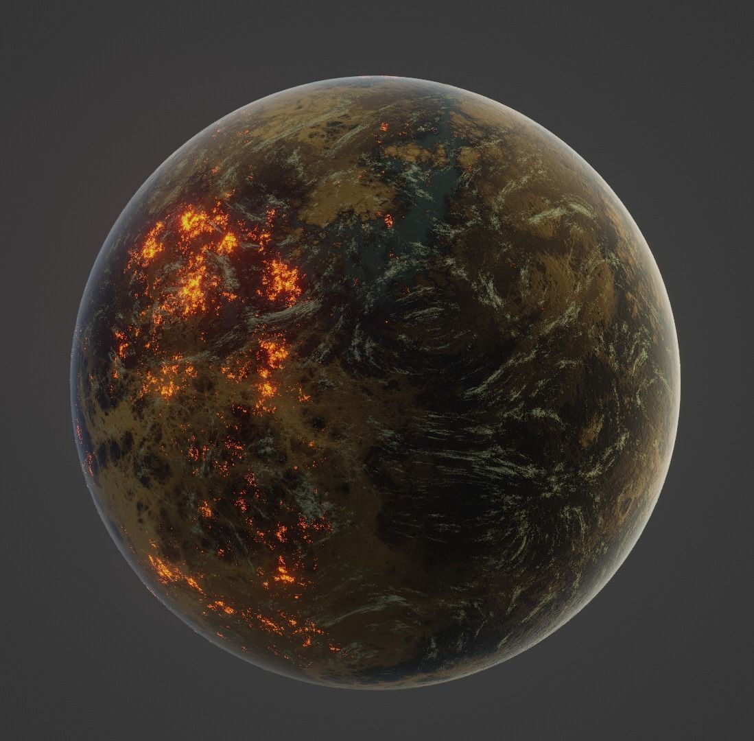 Planet Space Ready to game Low-poly 3D model_18