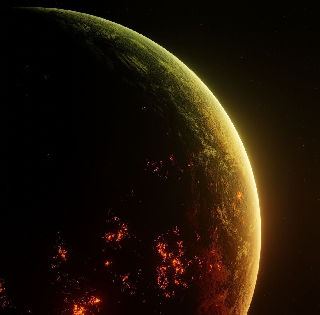 Planet Space Ready to game Low-poly 3D model_2