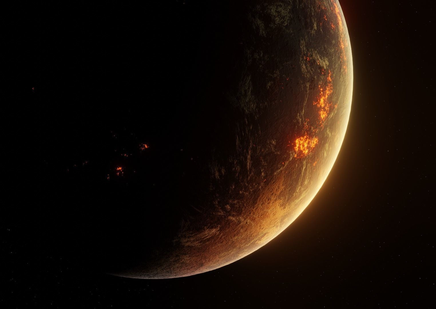 Planet Space Ready to game Low-poly 3D model_10