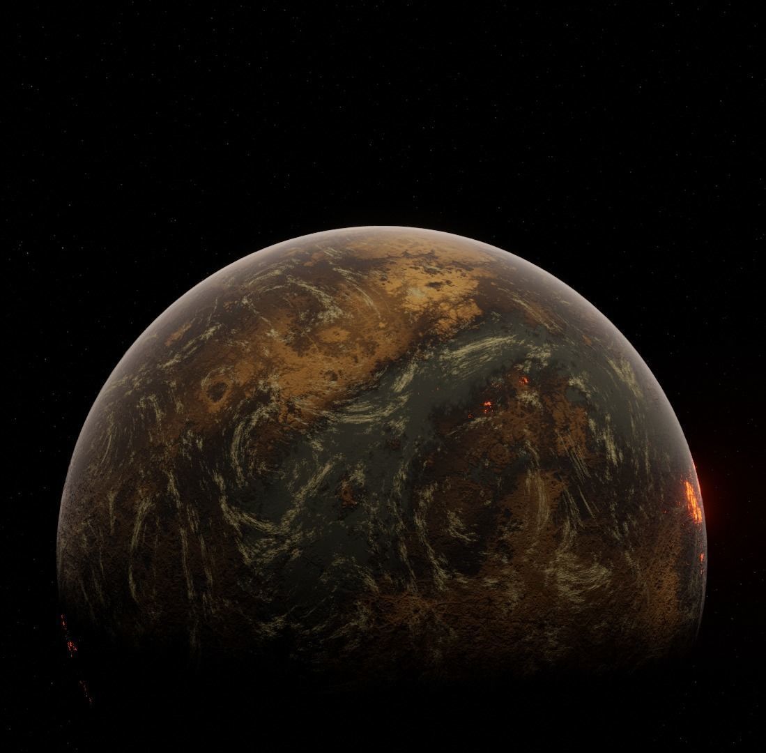 Planet Space Ready to game Low-poly 3D model_19