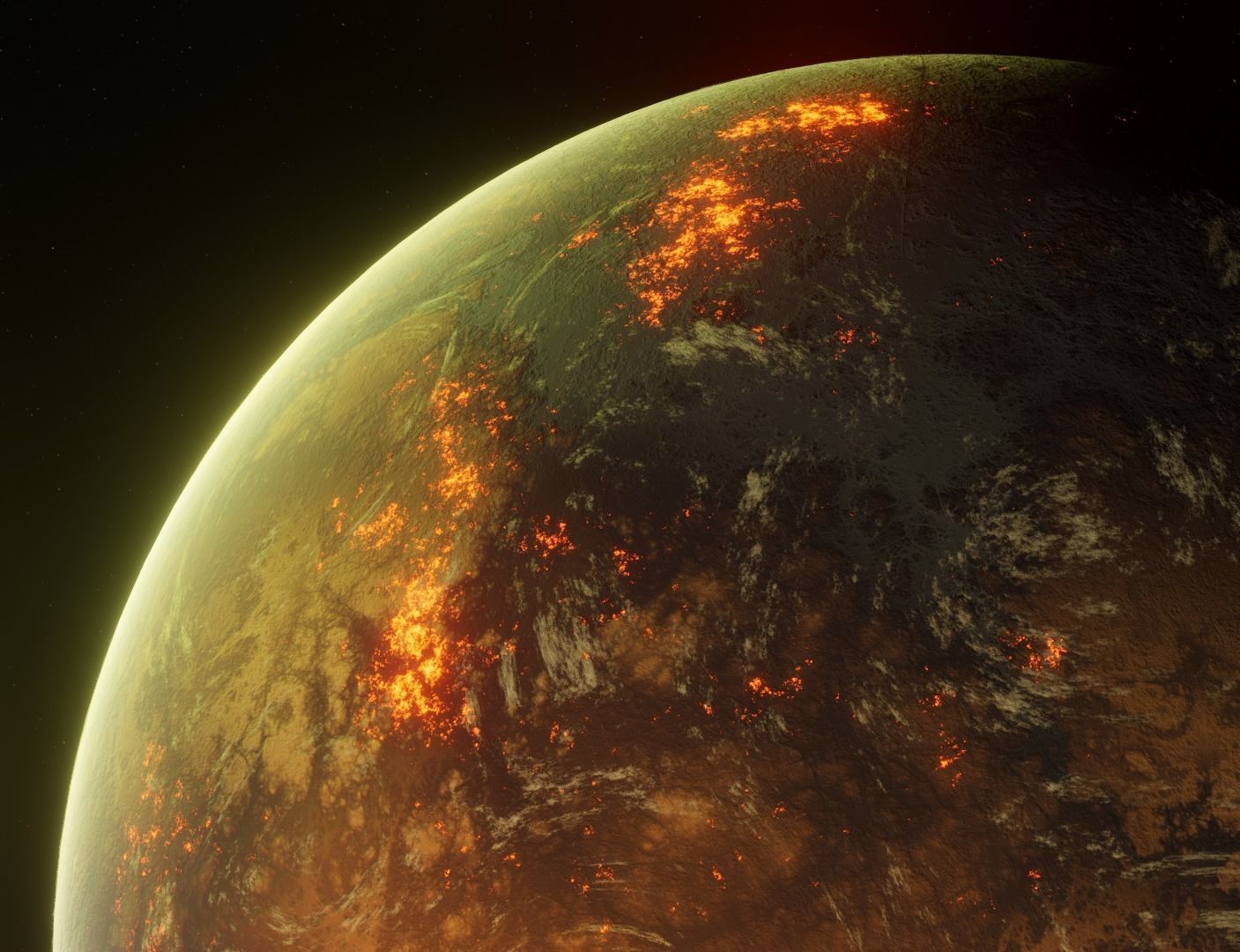 Planet Space Ready to game Low-poly 3D model_4