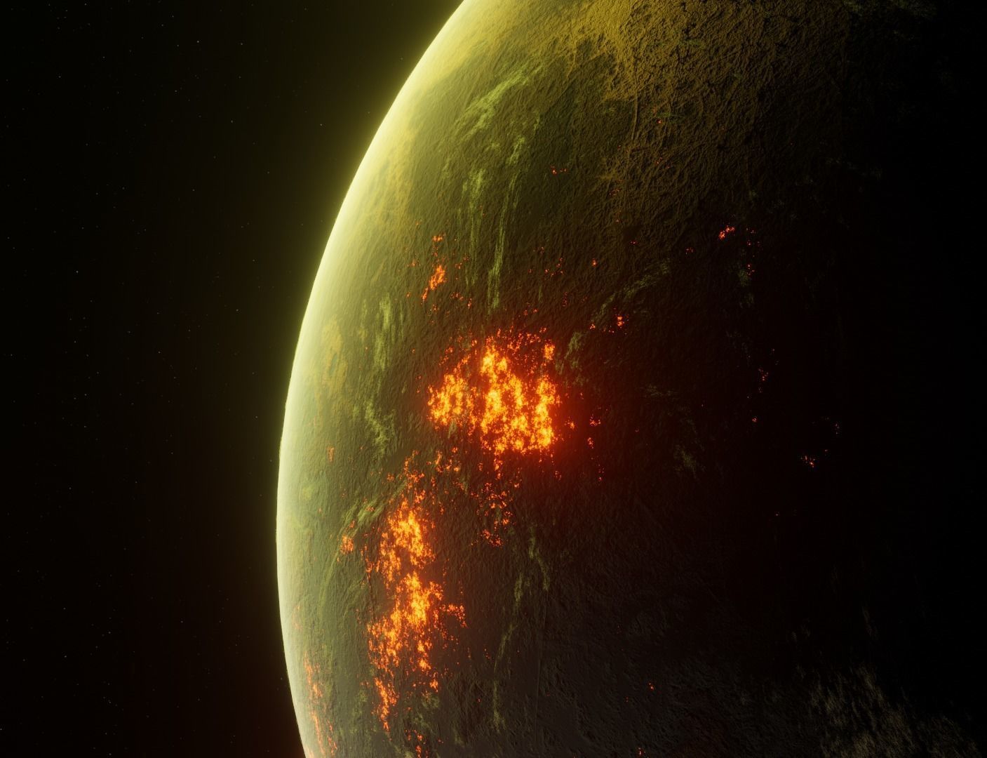 Planet Space Ready to game Low-poly 3D model_1