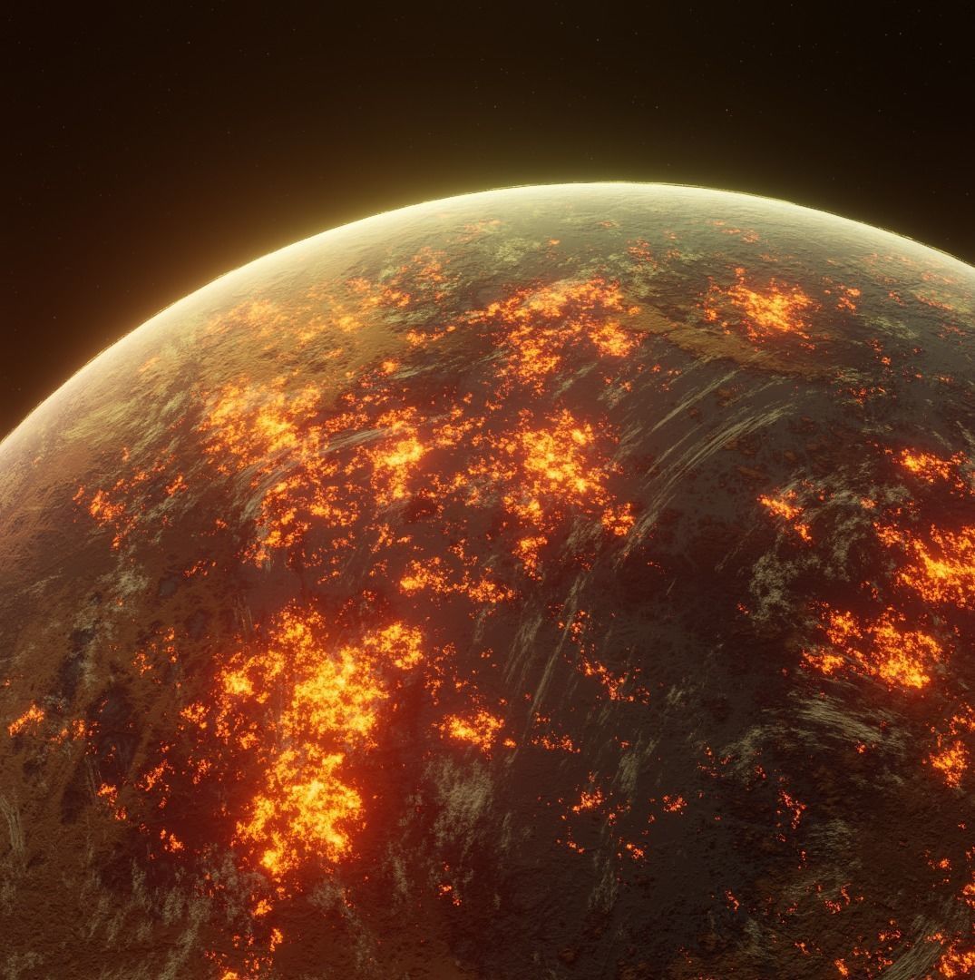 Planet Space Ready to game Low-poly 3D model_13