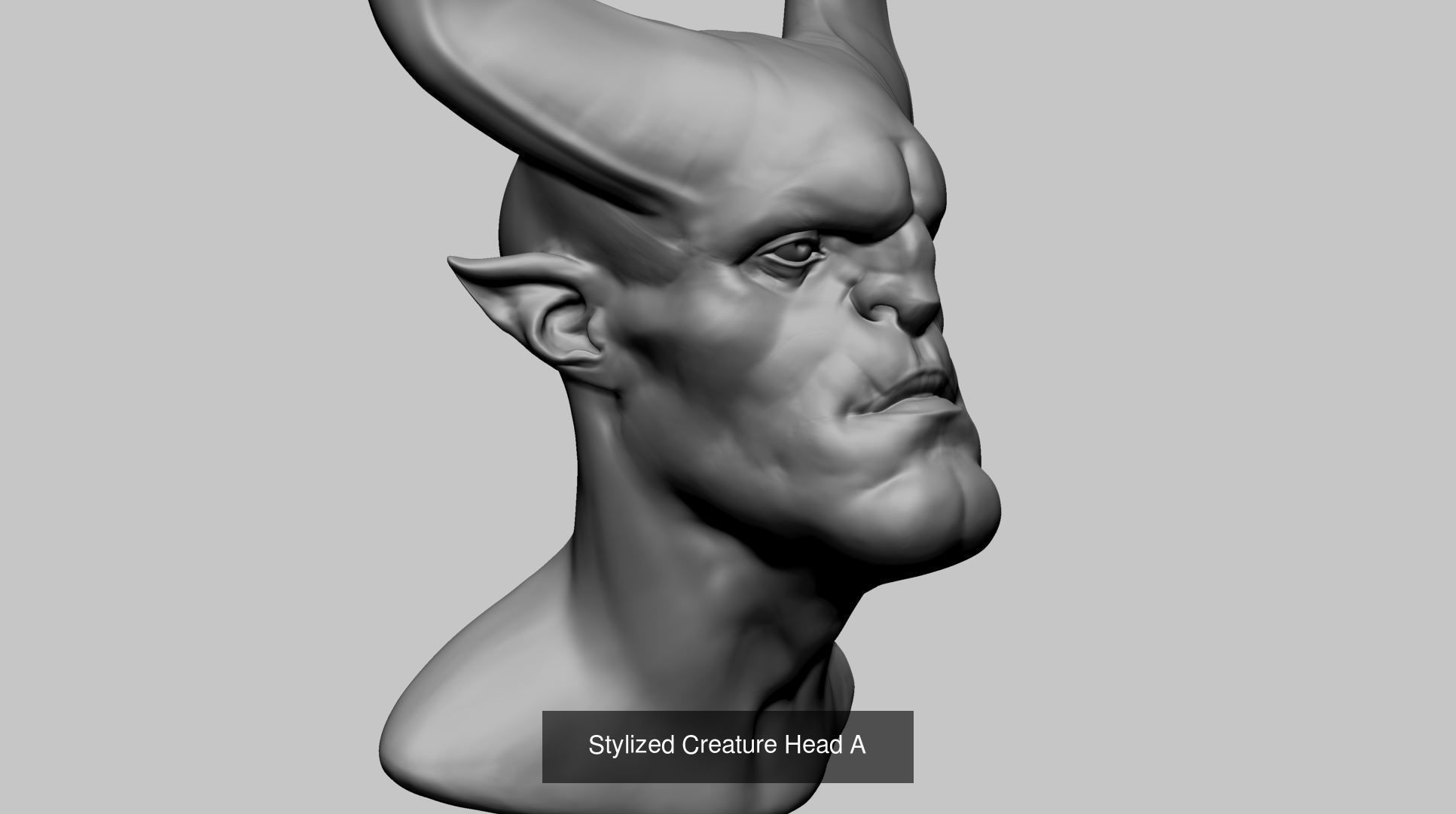 20 Creature Head Models 3D Model Collection_13