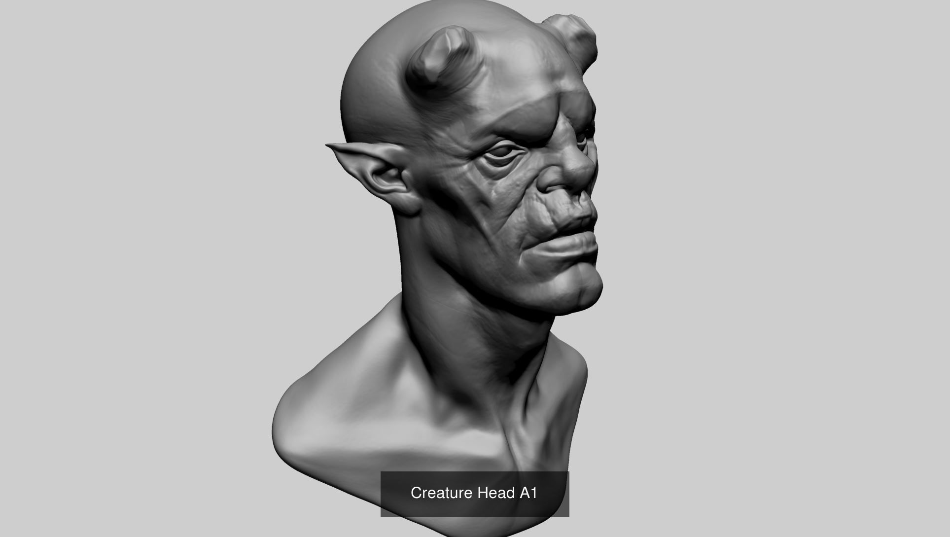20 Creature Head Models 3D Model Collection_16