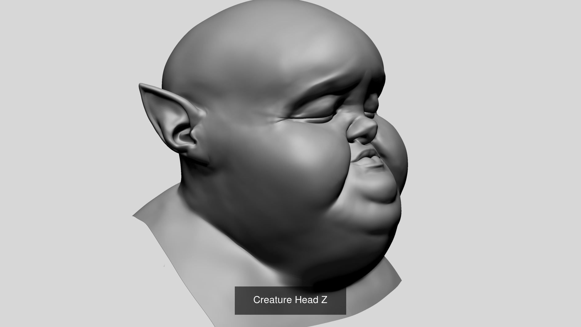 20 Creature Head Models 3D Model Collection_15