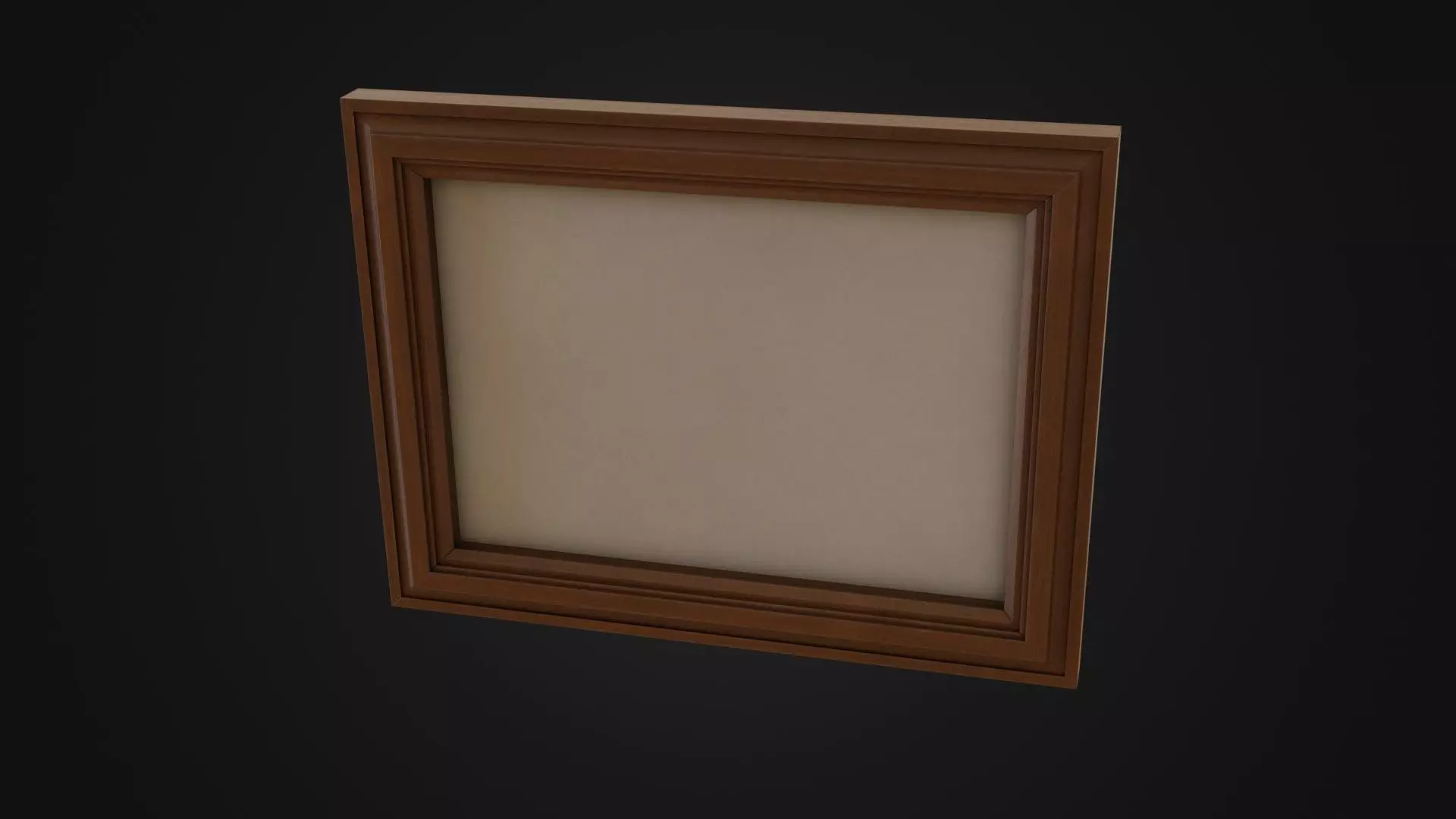 Wooden Picture Frame 03 Low-poly 3D model_0
