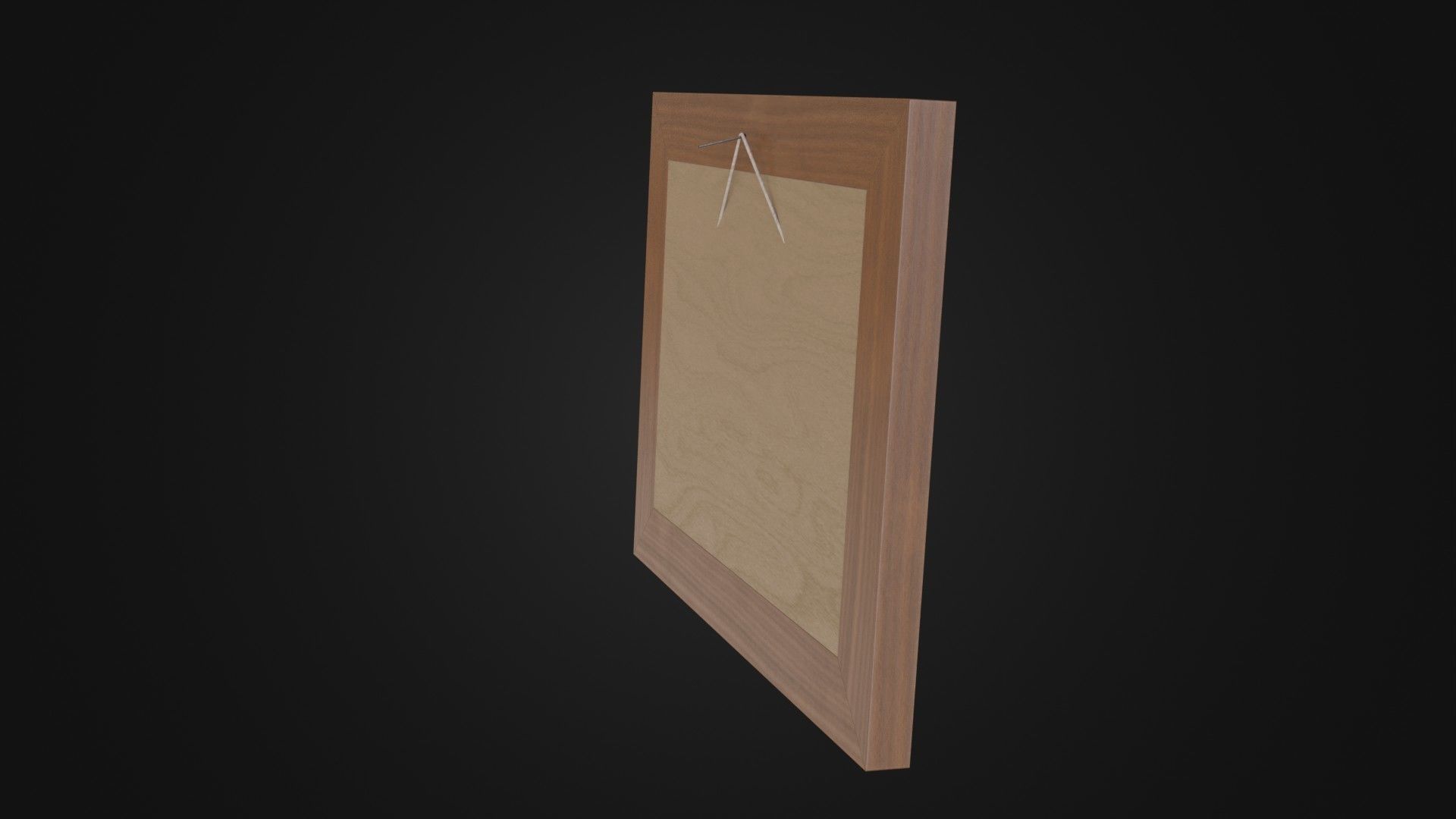 Wooden Picture Frame 03 Low-poly 3D model_15