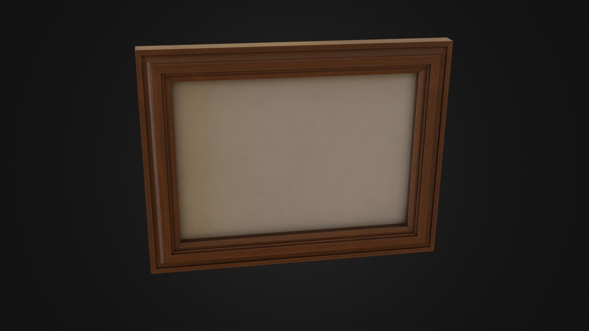 Wooden Picture Frame 03 Low-poly 3D model_3