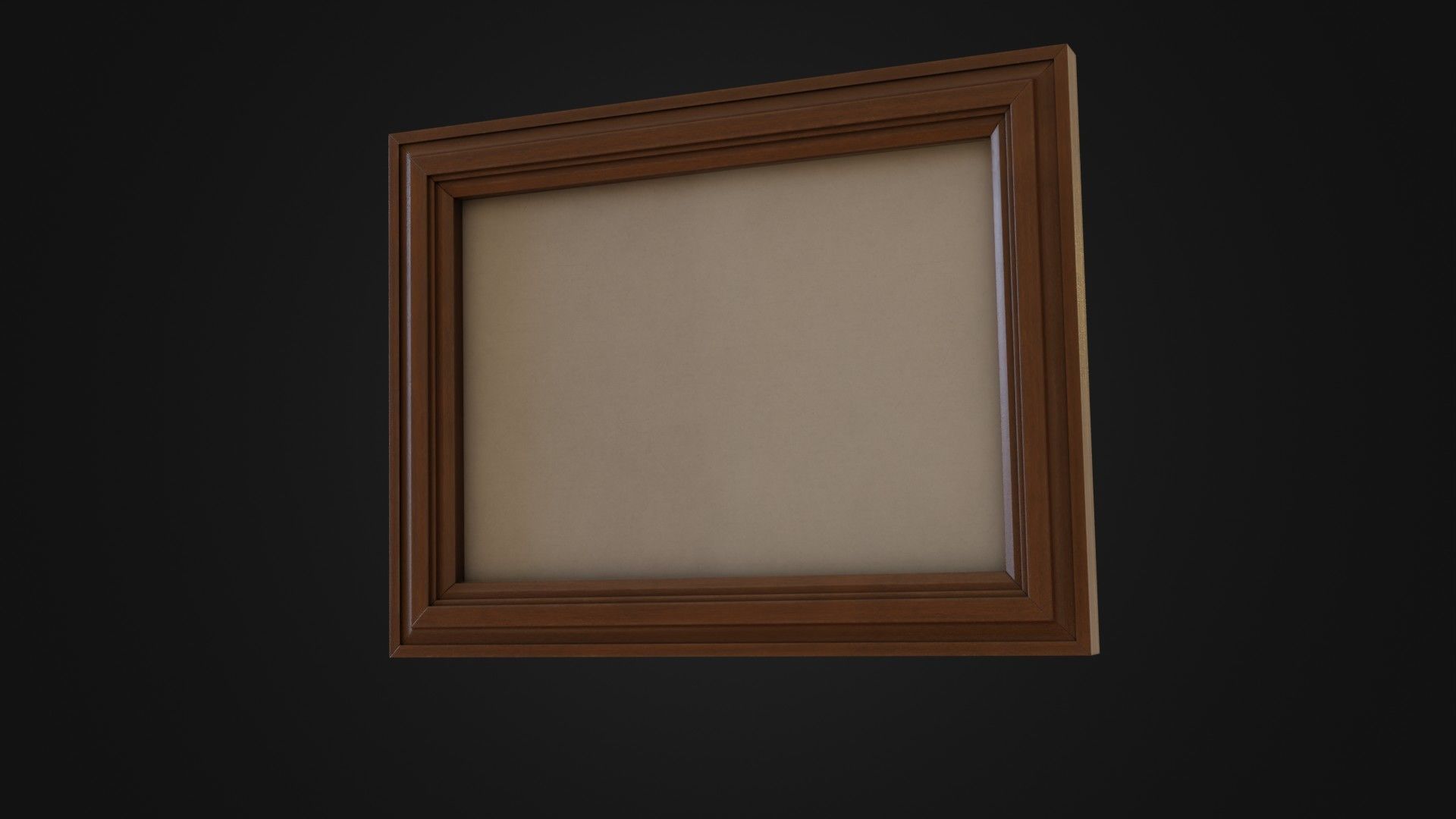 Wooden Picture Frame 03 Low-poly 3D model_43