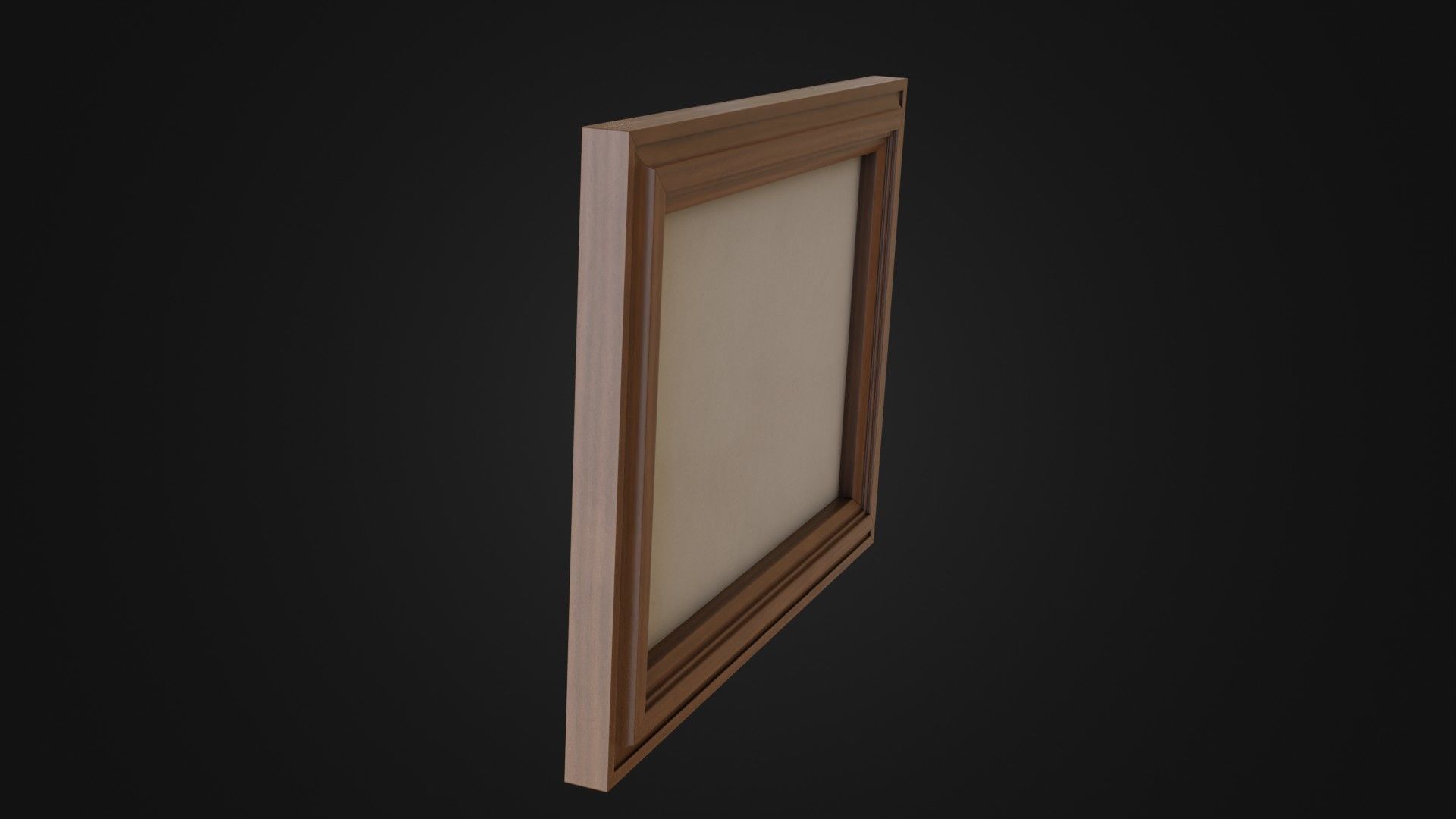 Wooden Picture Frame 03 Low-poly 3D model_10