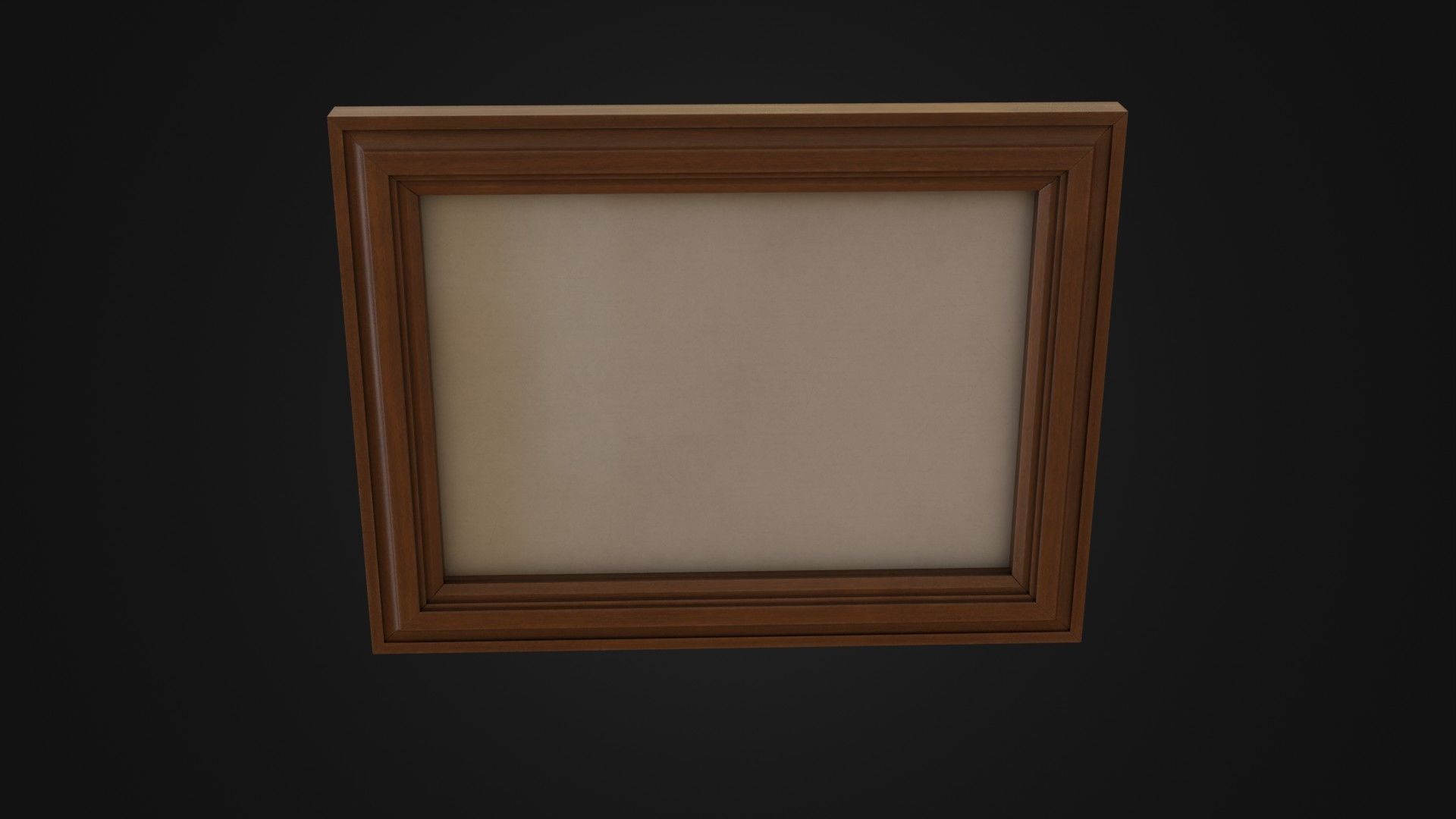 Wooden Picture Frame 03 Low-poly 3D model_2