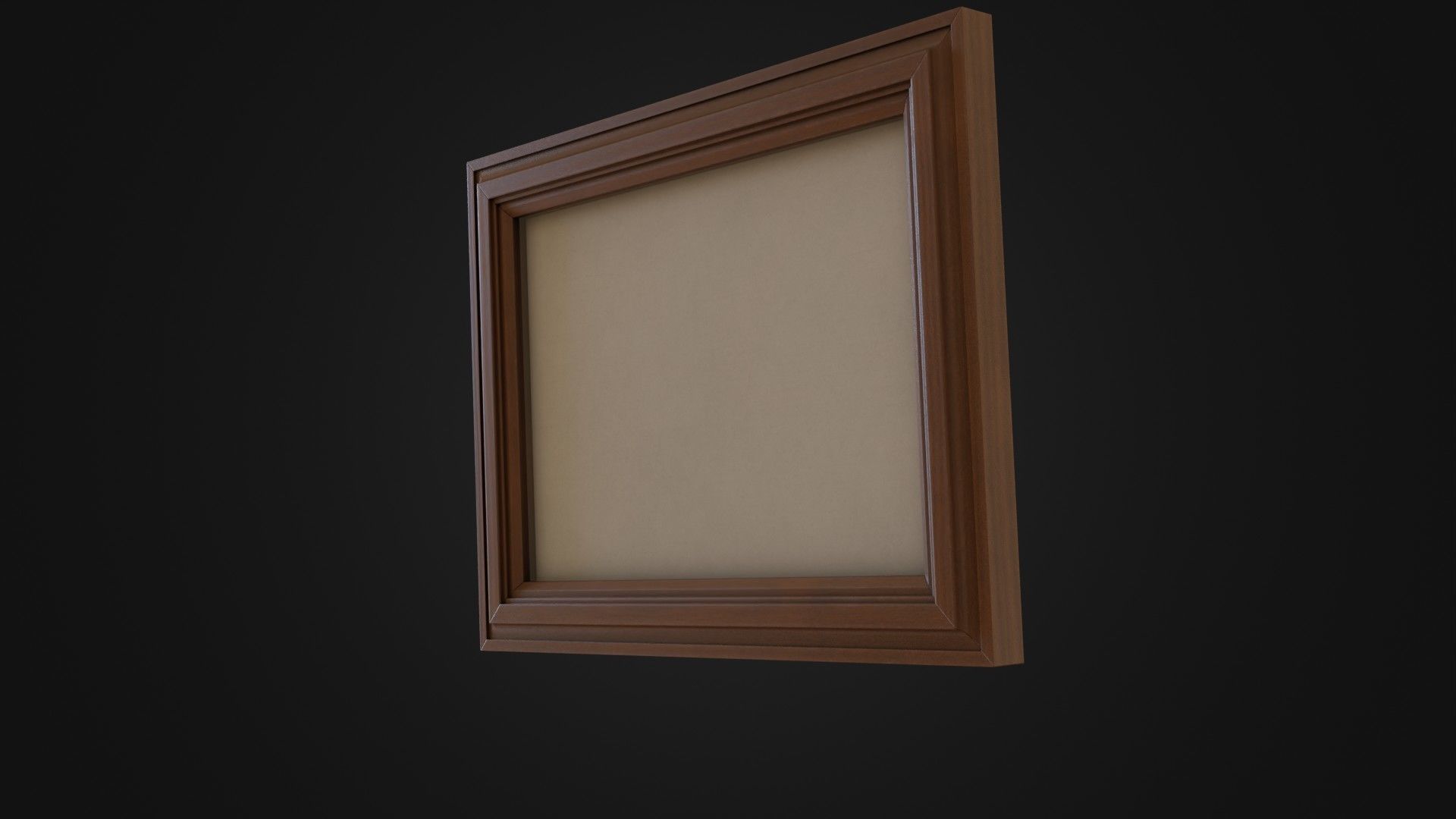 Wooden Picture Frame 03 Low-poly 3D model_40