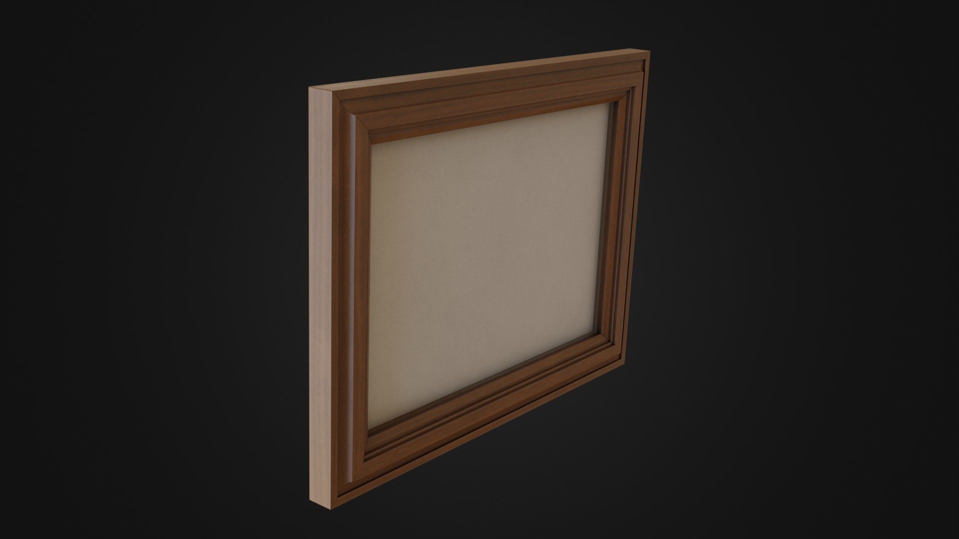 Wooden Picture Frame 03 Low-poly 3D model_8