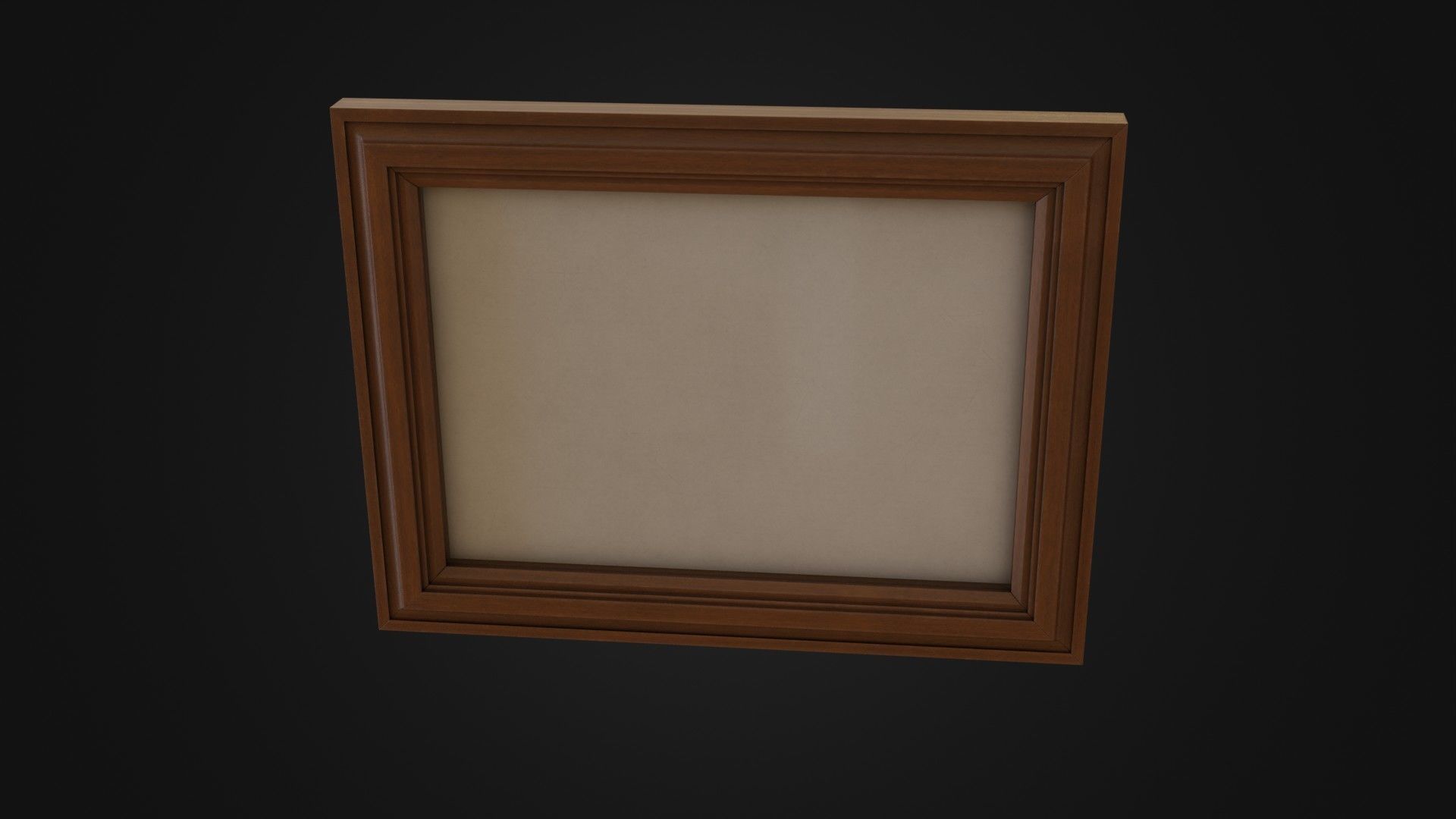 Wooden Picture Frame 03 Low-poly 3D model_1