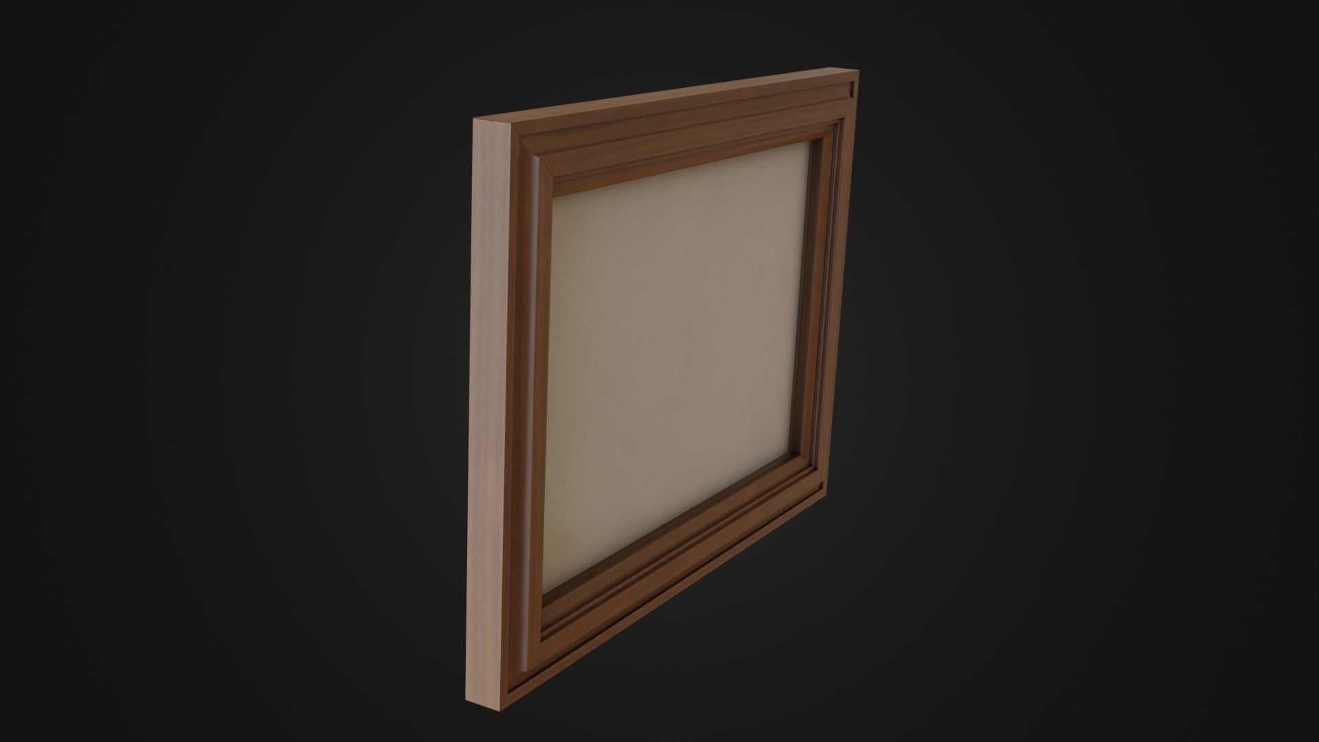 Wooden Picture Frame 03 Low-poly 3D model_9