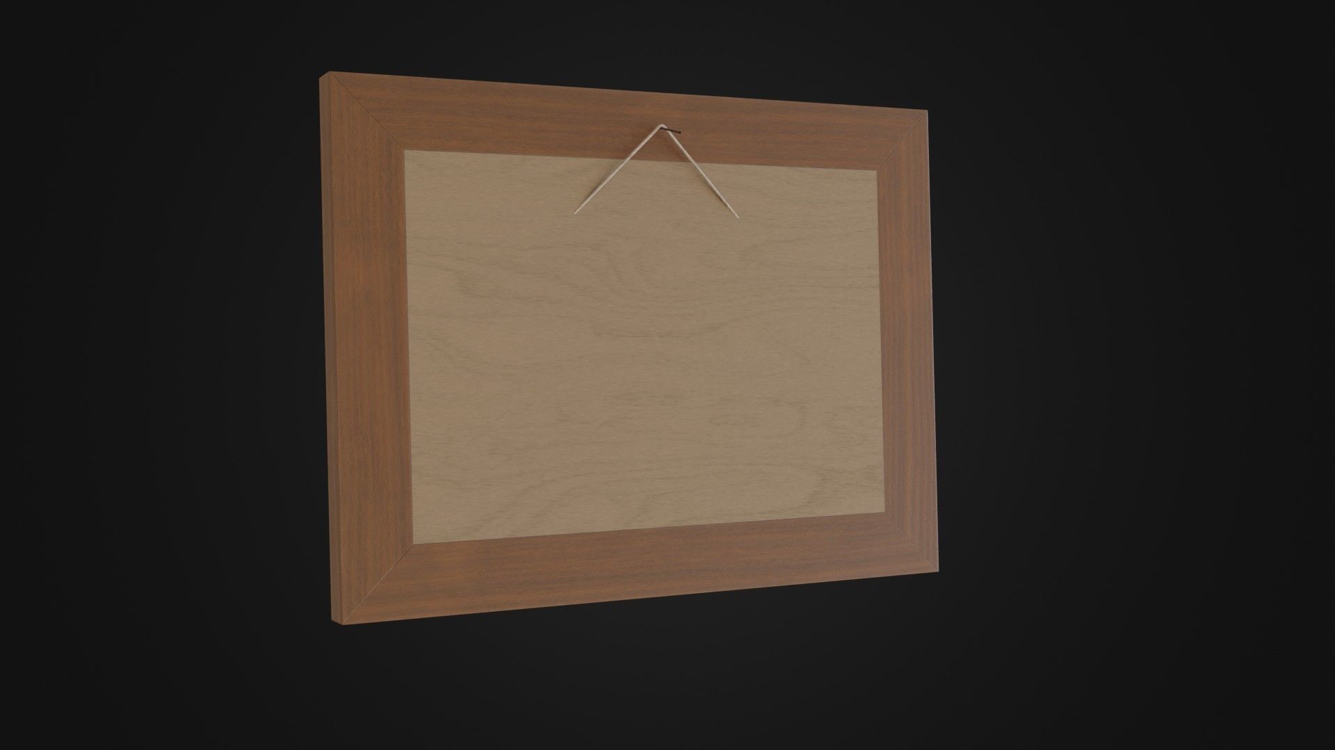 Wooden Picture Frame 03 Low-poly 3D model_27