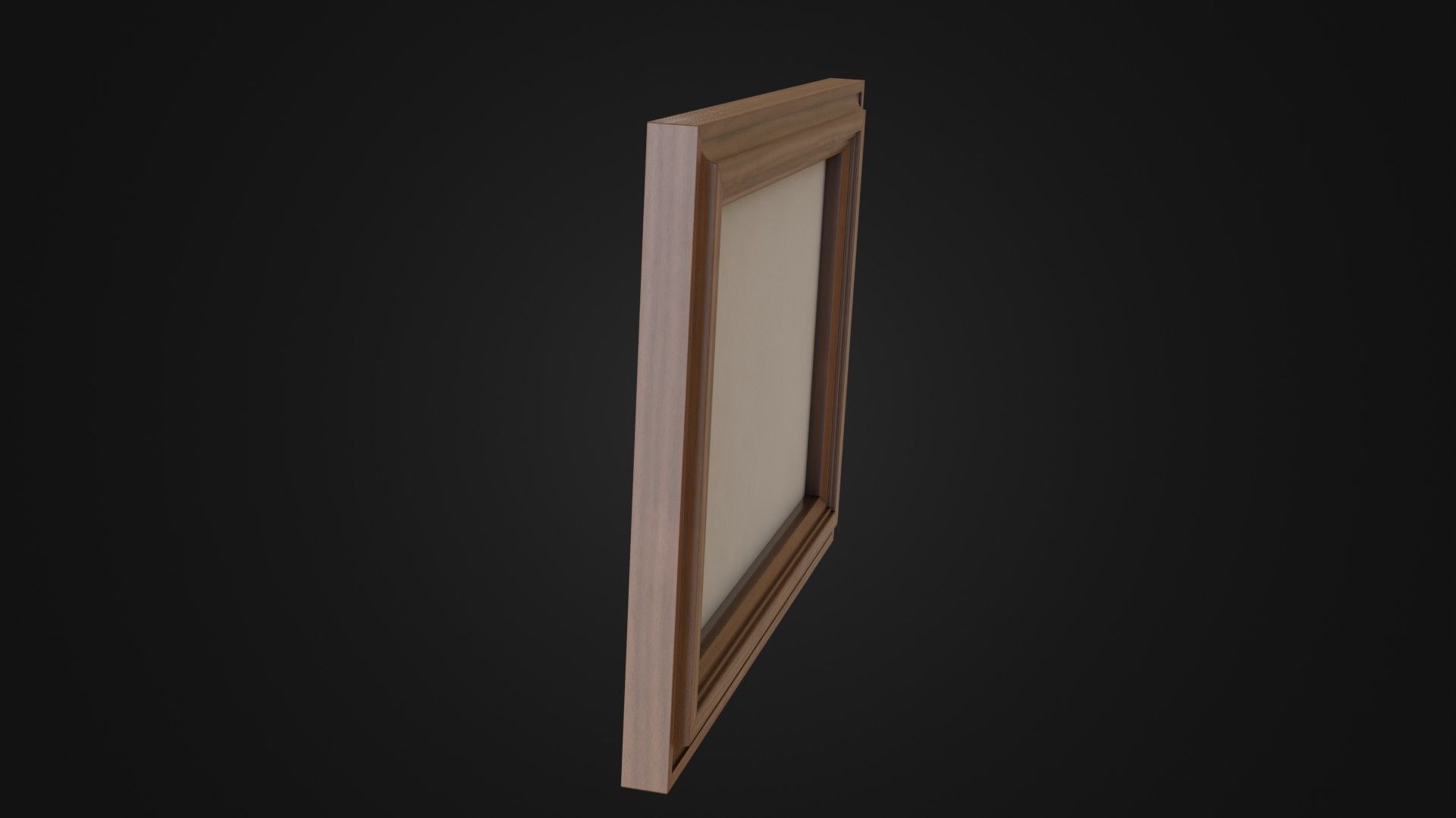 Wooden Picture Frame 03 Low-poly 3D model_11
