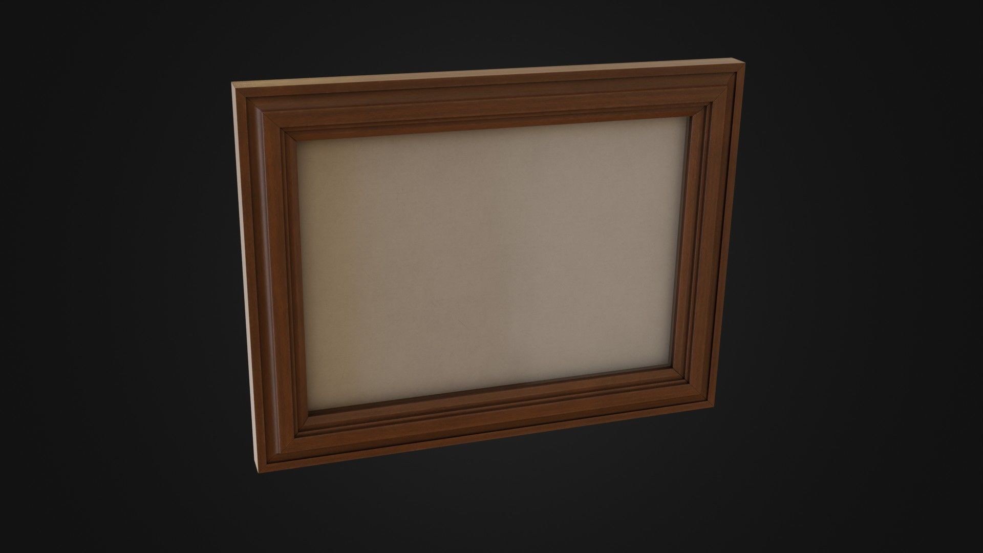 Wooden Picture Frame 03 Low-poly 3D model_4