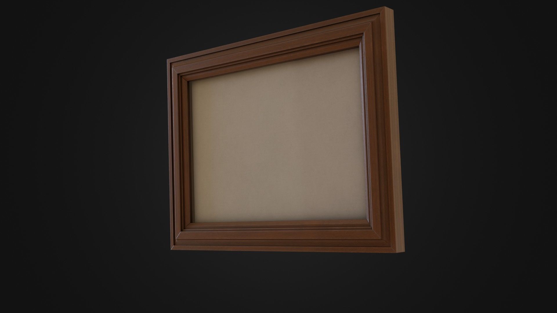 Wooden Picture Frame 03 Low-poly 3D model_41