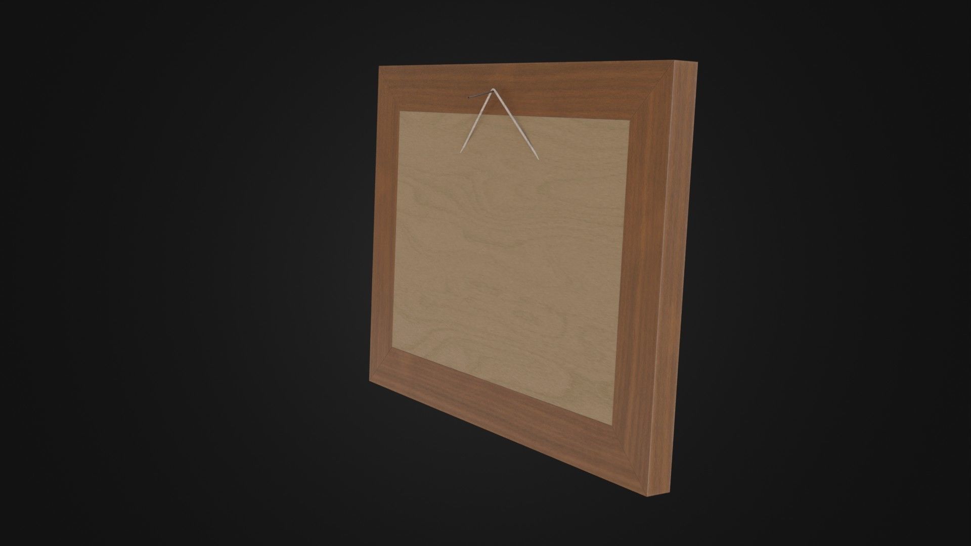Wooden Picture Frame 03 Low-poly 3D model_17
