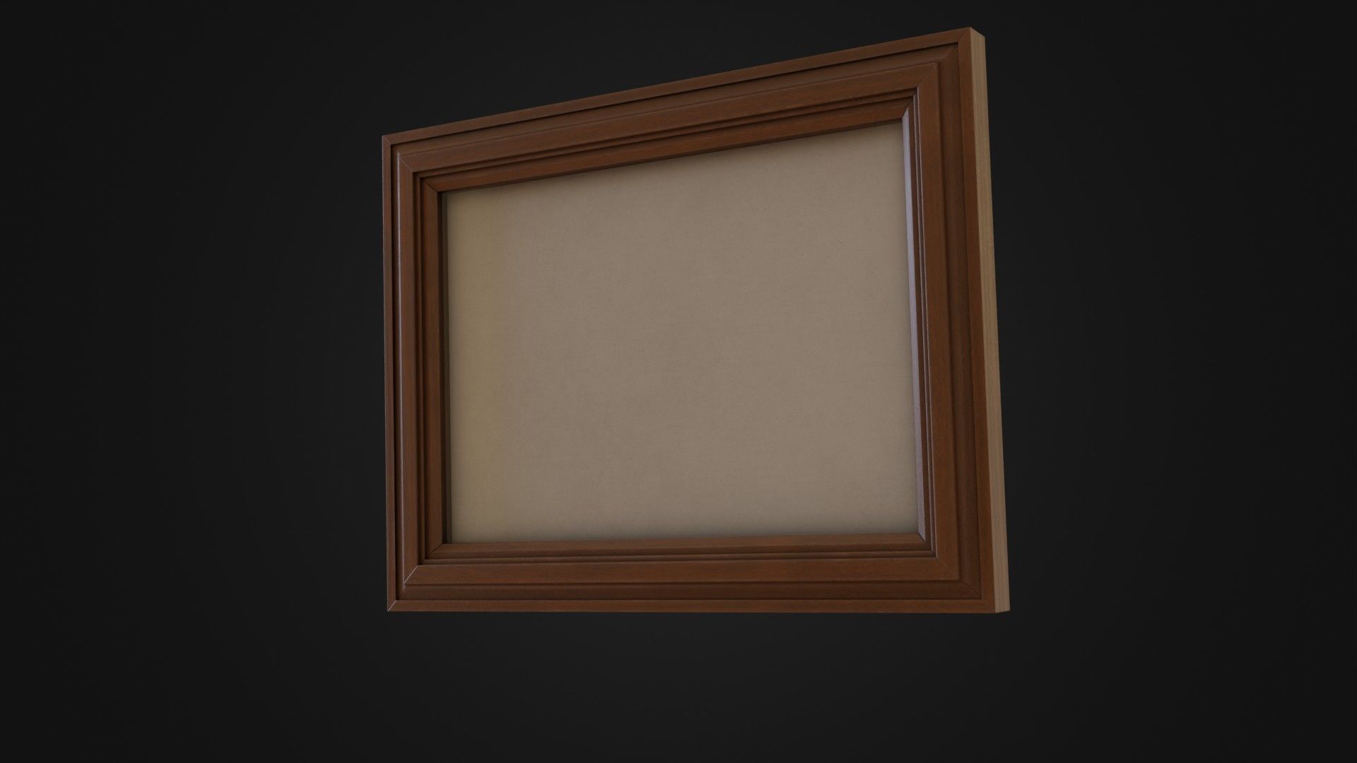 Wooden Picture Frame 03 Low-poly 3D model_42