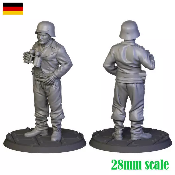 German Soldier WW2 28mm 3D print model