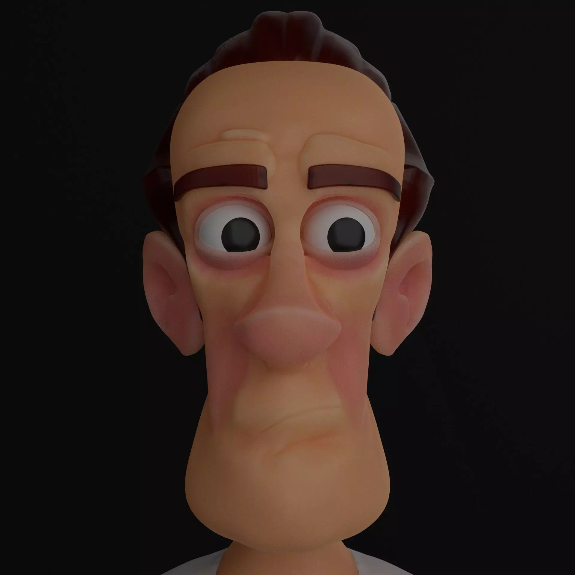 Stylized 3D Face Free 3D model_0