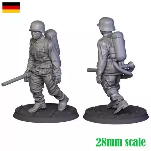 German Soldier WW2 in 28 mm  3D print model
