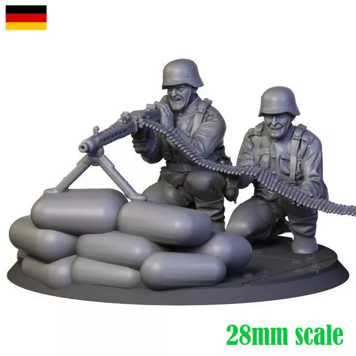 German Soldier WW2 in 28  3D print model_0