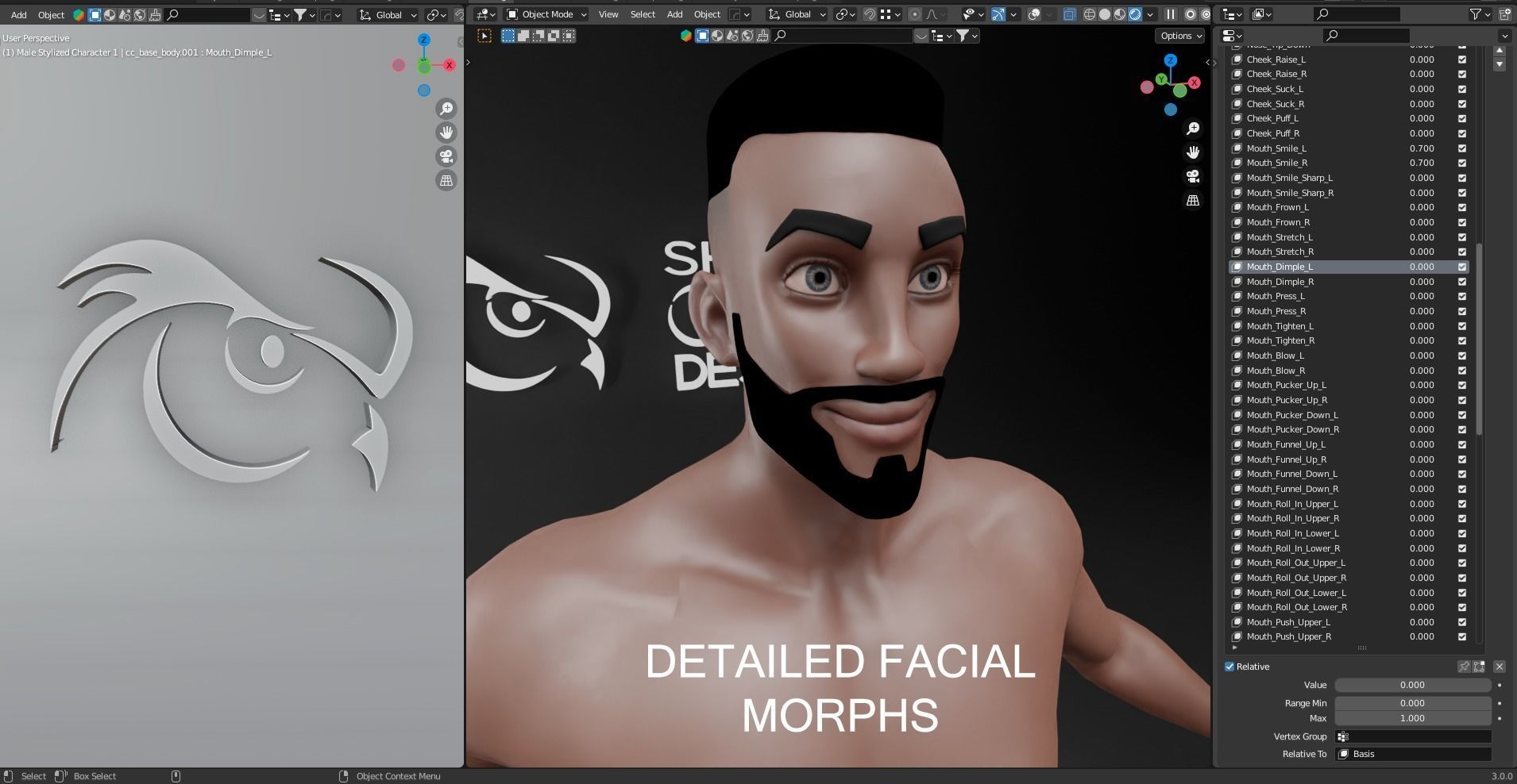 Stylized Male Female Base Character Pack 1-Game Ready Low-poly 3D model_12